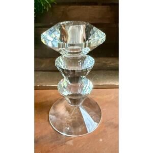 Vintage Crystal Tiered Candlestick Holders | Simon Designs Giftware Style Glass